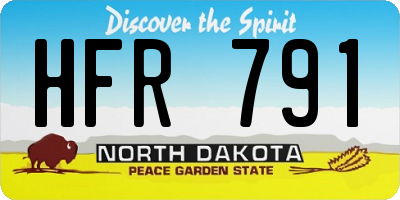 ND license plate HFR791