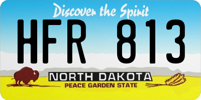 ND license plate HFR813