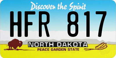 ND license plate HFR817