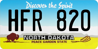ND license plate HFR820