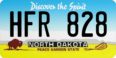 ND license plate HFR828