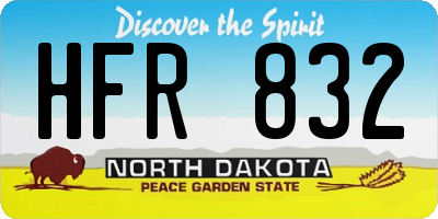ND license plate HFR832