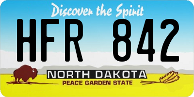 ND license plate HFR842