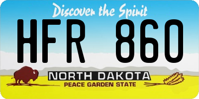 ND license plate HFR860