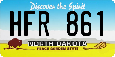 ND license plate HFR861