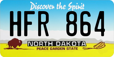 ND license plate HFR864