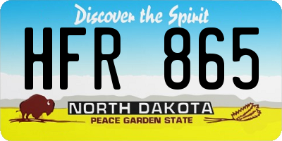 ND license plate HFR865