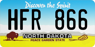 ND license plate HFR866