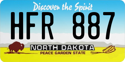 ND license plate HFR887
