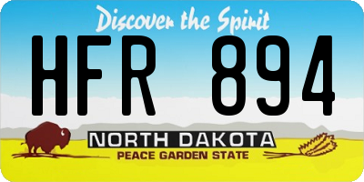 ND license plate HFR894