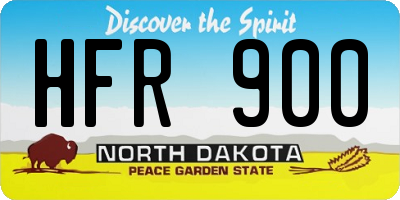 ND license plate HFR900