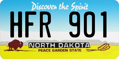 ND license plate HFR901