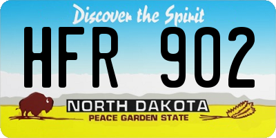 ND license plate HFR902