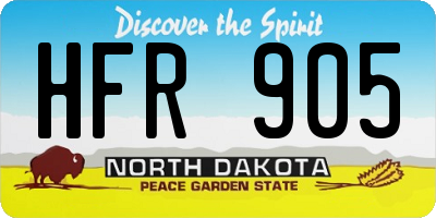 ND license plate HFR905