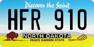 ND license plate HFR910