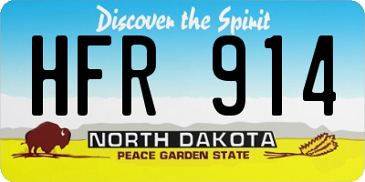 ND license plate HFR914