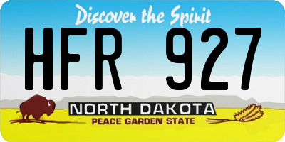 ND license plate HFR927