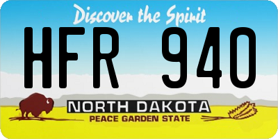 ND license plate HFR940