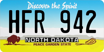 ND license plate HFR942