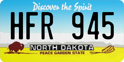 ND license plate HFR945