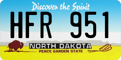 ND license plate HFR951