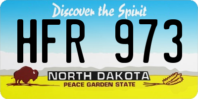 ND license plate HFR973