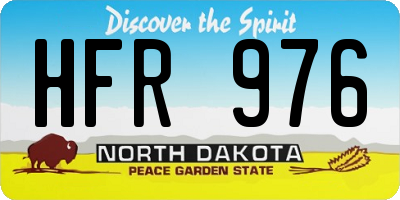 ND license plate HFR976