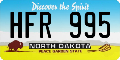 ND license plate HFR995