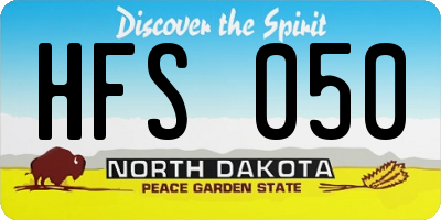 ND license plate HFS050