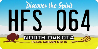 ND license plate HFS064