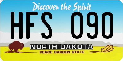 ND license plate HFS090