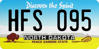 ND license plate HFS095