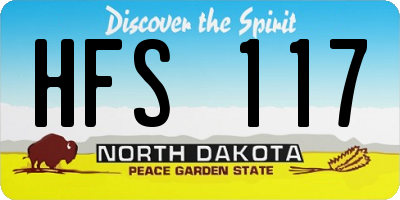 ND license plate HFS117