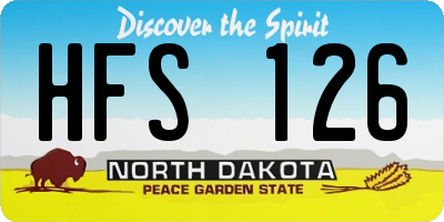ND license plate HFS126