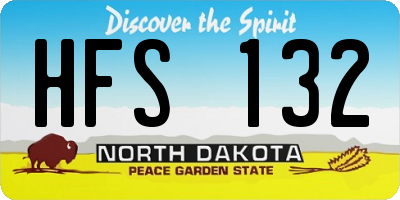 ND license plate HFS132