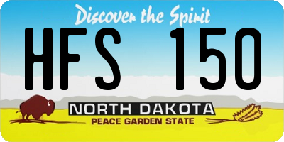 ND license plate HFS150