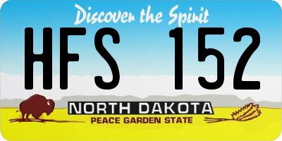 ND license plate HFS152