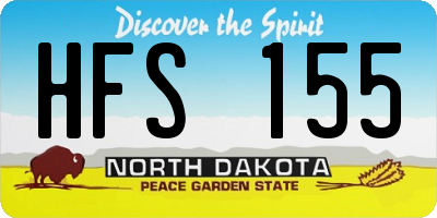 ND license plate HFS155