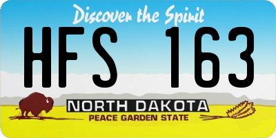 ND license plate HFS163