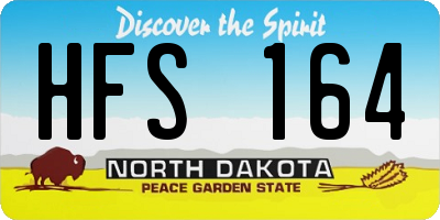 ND license plate HFS164