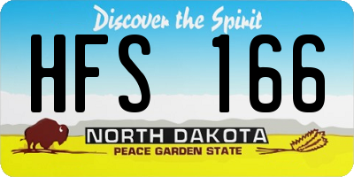 ND license plate HFS166