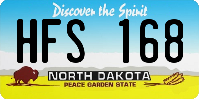 ND license plate HFS168