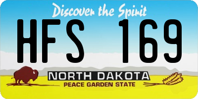 ND license plate HFS169