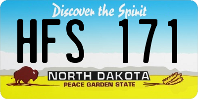 ND license plate HFS171