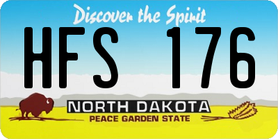 ND license plate HFS176
