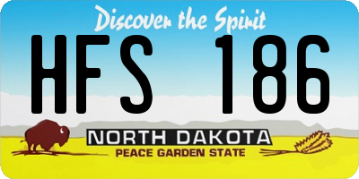 ND license plate HFS186