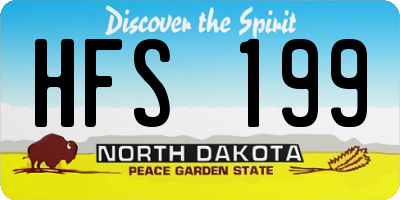 ND license plate HFS199