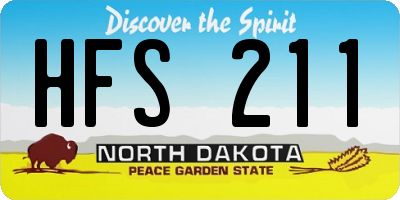 ND license plate HFS211