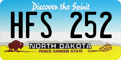 ND license plate HFS252