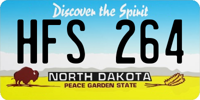 ND license plate HFS264